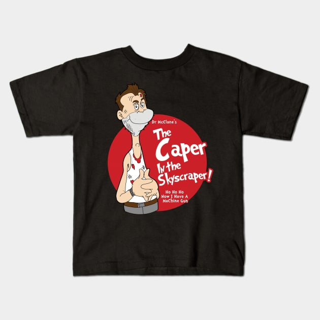 The Caper in the Skyscraper Kids T-Shirt by TopNotchy